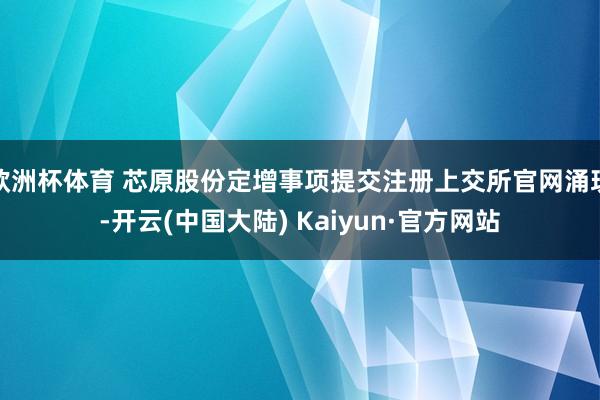 欧洲杯体育 芯原股份定增事项提交注册上交所官网涌现-开云(中国大陆) Kaiyun·官方网站