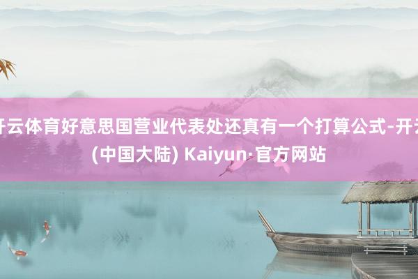 开云体育好意思国营业代表处还真有一个打算公式-开云(中国大陆) Kaiyun·官方网站