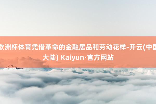 欧洲杯体育凭借革命的金融居品和劳动花样-开云(中国大陆) Kaiyun·官方网站