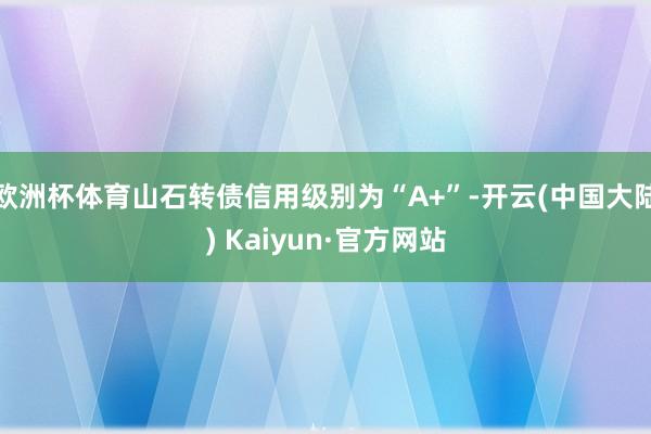 欧洲杯体育山石转债信用级别为“A+”-开云(中国大陆) Kaiyun·官方网站