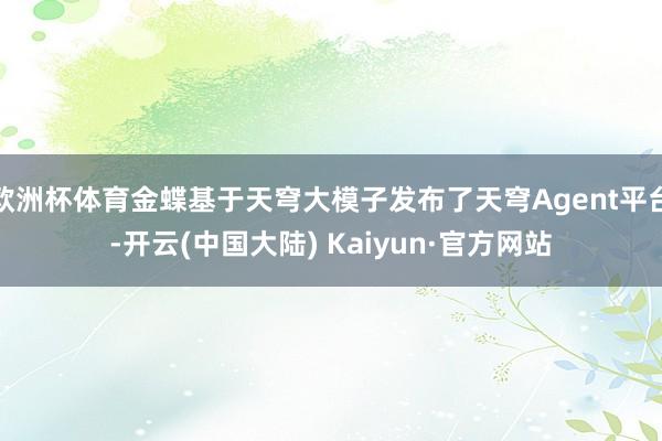 欧洲杯体育金蝶基于天穹大模子发布了天穹Agent平台-开云(中国大陆) Kaiyun·官方网站