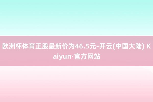 欧洲杯体育正股最新价为46.5元-开云(中国大陆) Kaiyun·官方网站