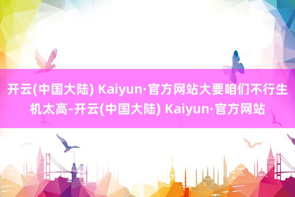 开云(中国大陆) Kaiyun·官方网站大要咱们不行生机太高-开云(中国大陆) Kaiyun·官方网站