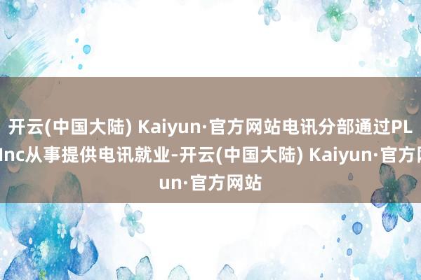 开云(中国大陆) Kaiyun·官方网站电讯分部通过PLDT Inc从事提供电讯就业-开云(中国大陆) Kaiyun·官方网站