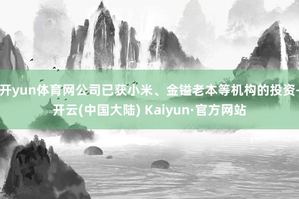 开yun体育网公司已获小米、金镒老本等机构的投资-开云(中国大陆) Kaiyun·官方网站