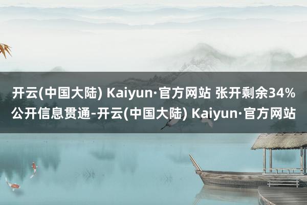 开云(中国大陆) Kaiyun·官方网站 张开剩余34%公开信息贯通-开云(中国大陆) Kaiyun·官方网站