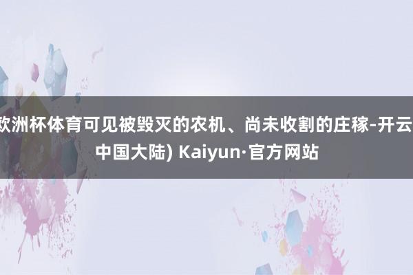 欧洲杯体育可见被毁灭的农机、尚未收割的庄稼-开云(中国大陆) Kaiyun·官方网站