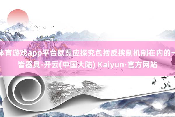 体育游戏app平台欧盟应探究包括反挟制机制在内的一皆器具-开云(中国大陆) Kaiyun·官方网站