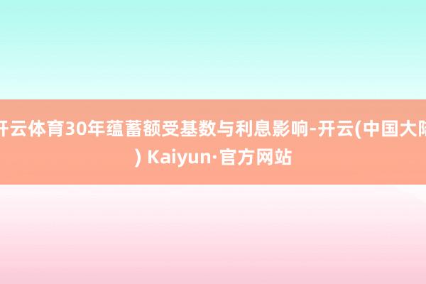 开云体育30年蕴蓄额受基数与利息影响-开云(中国大陆) Kaiyun·官方网站