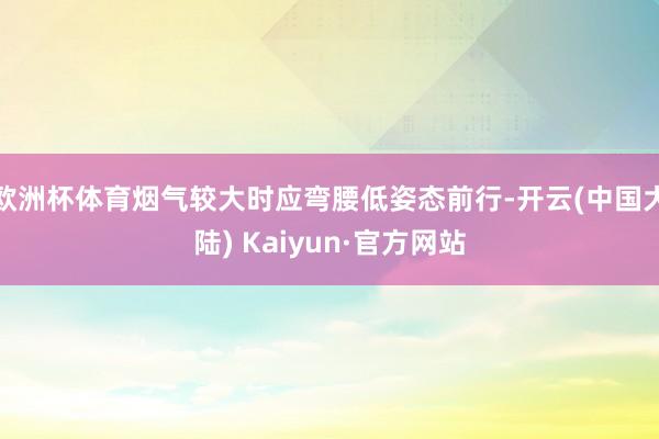 欧洲杯体育烟气较大时应弯腰低姿态前行-开云(中国大陆) Kaiyun·官方网站