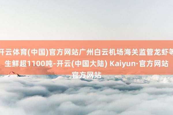 开云体育(中国)官方网站广州白云机场海关监管龙虾等生鲜超1100吨-开云(中国大陆) Kaiyun·官方网站